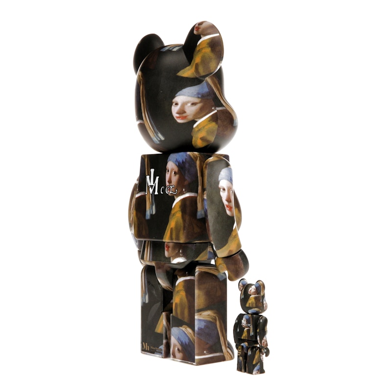 Bearbrick Johannes Vermeer (Girl with a Pearl Earring) 100% & 400% Set