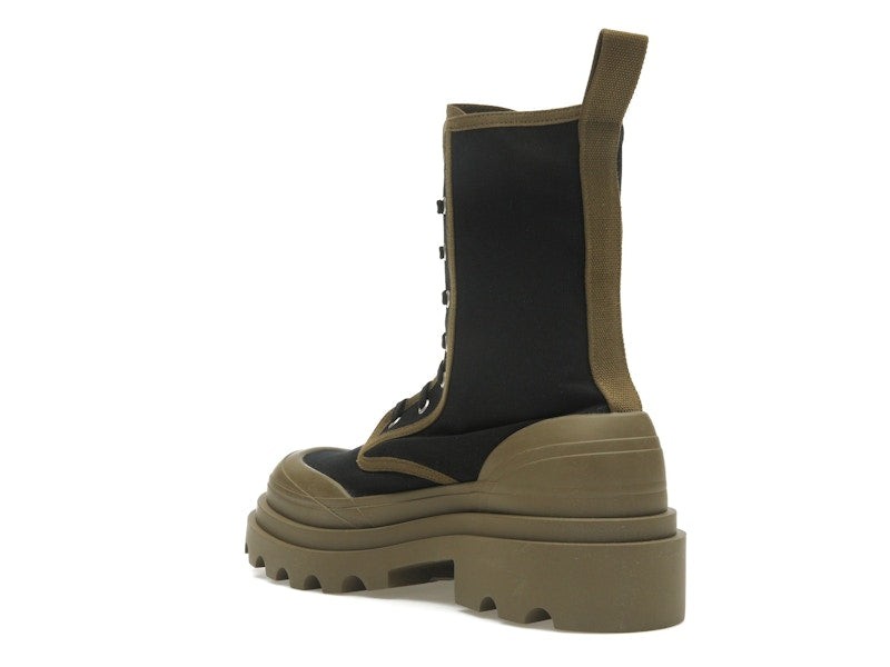 Bottega Veneta Lace-Up Boots Black Green