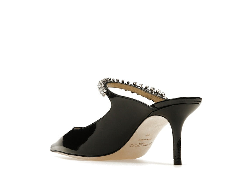 Jimmy Choo Bing 65mm Heeled Mule Black Patent Leather