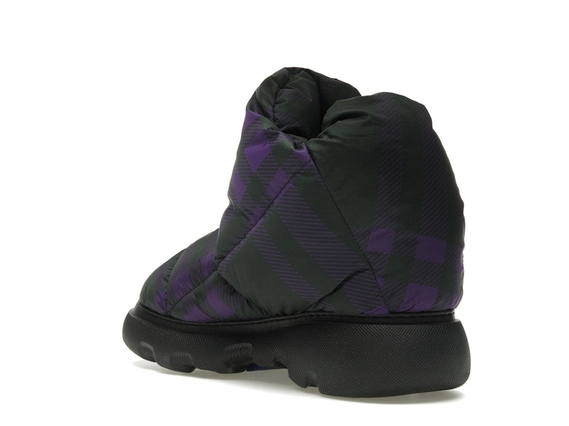 Burberry Check Pillow Boot Black Purple (Women's)