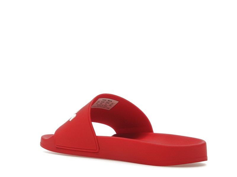 Balenciaga Pool Slide Red White