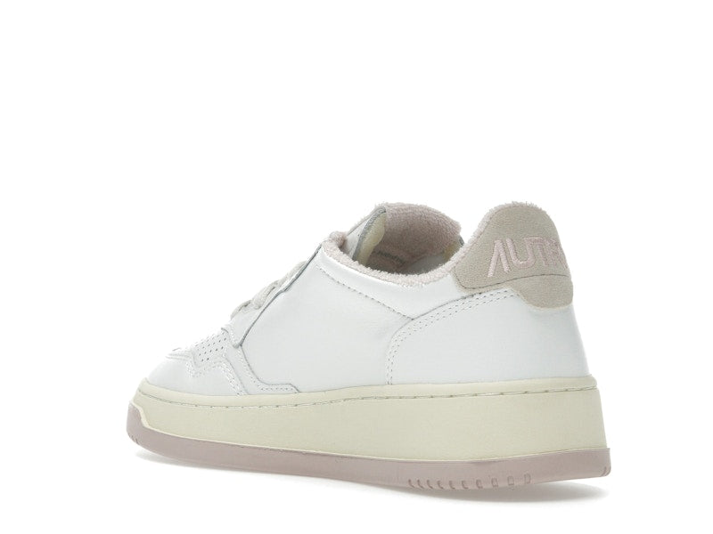 Autry Medalist Leather Low White Powder Pink (Women's)