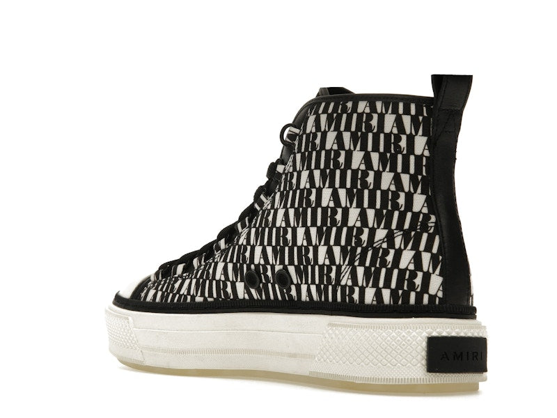 AMIRI Court Hi All Over Logo Black White