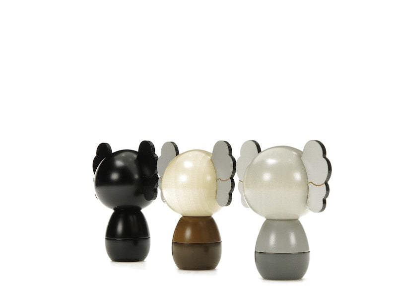 KAWS Holiday Japan Kokeshi Doll Set of 3 (Edition of 1,000) Multicolor