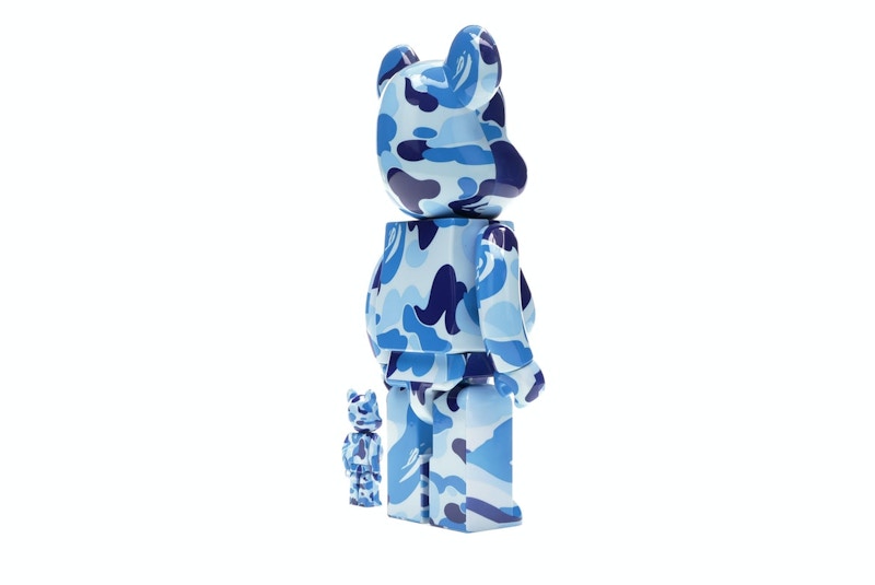 Bearbrick A Bathing Ape ABC Camo 100% & 400% Set Blue