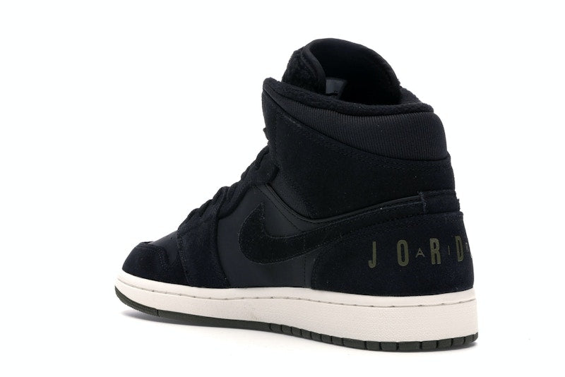 Jordan 1 Mid Black Olive Canvas