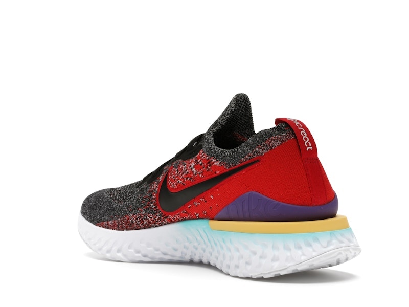 Nike Epic React Flyknit 2 Black Hyper Jade University Red