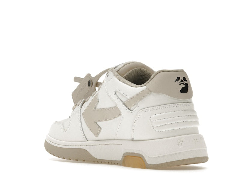 OFF-WHITE Out Of Office OOO Low Tops White Beige