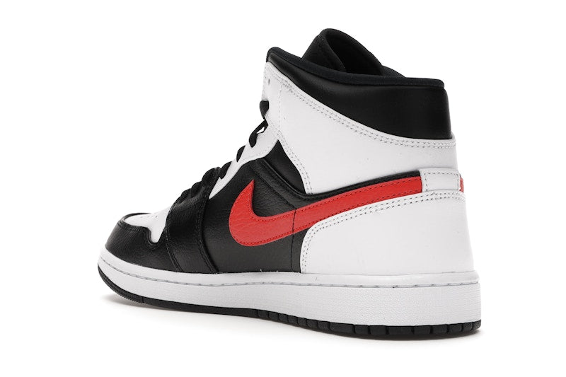 Jordan 1 Mid Black Chile Red White