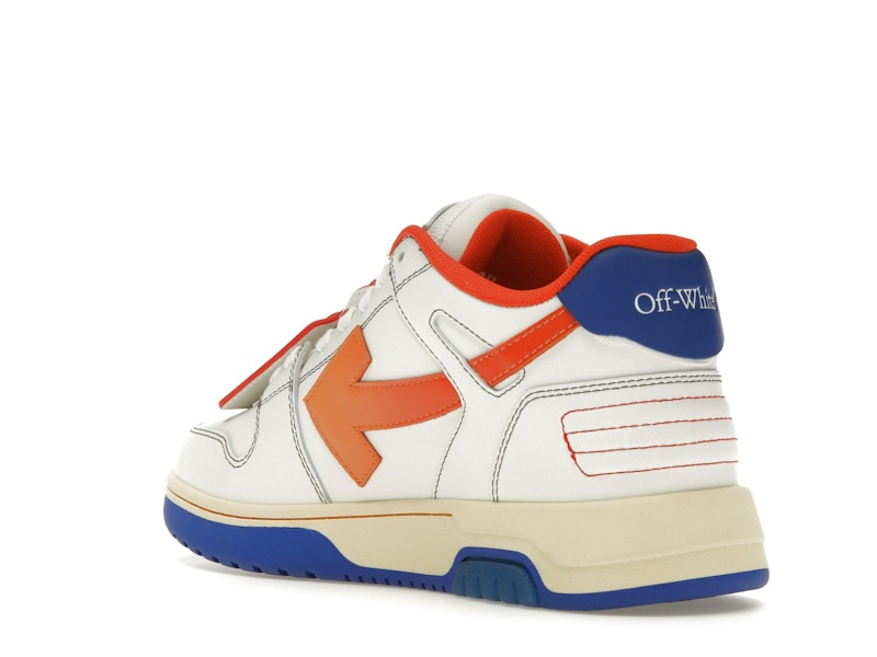 OFF-WHITE Out Of Office OOO Low Tops White Orange Blue Contrast Stitching