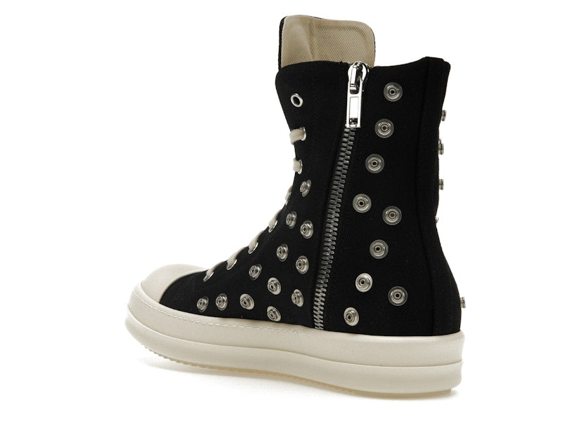 Rick Owens DRKSHDW Sneaks Studded Eyelets Black Milk
