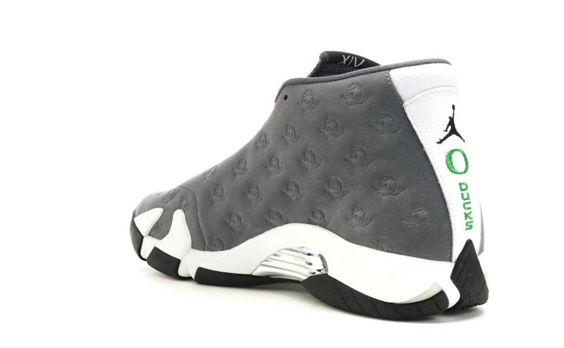 Jordan 14 Retro Oregon Ducks PE Grey