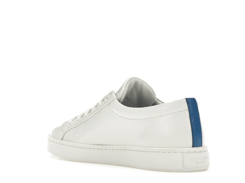 Prada Court Sneaker White Blue Leather (Women's)