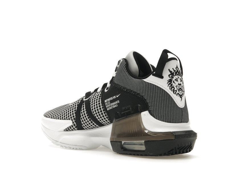 Nike LeBron Witness 7 White Black Metallic Silver