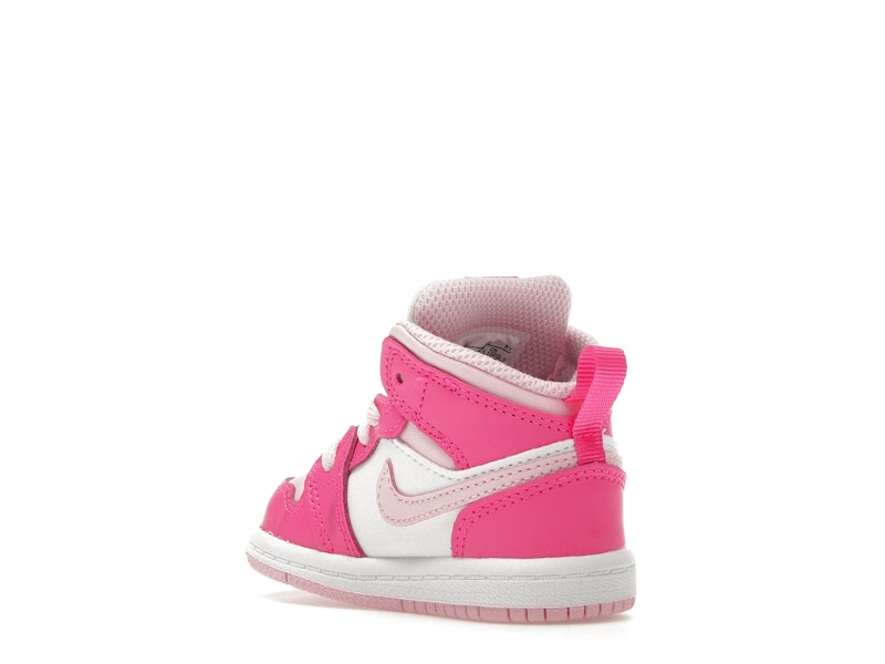 Jordan 1 Mid White Fierce Pink (TD)