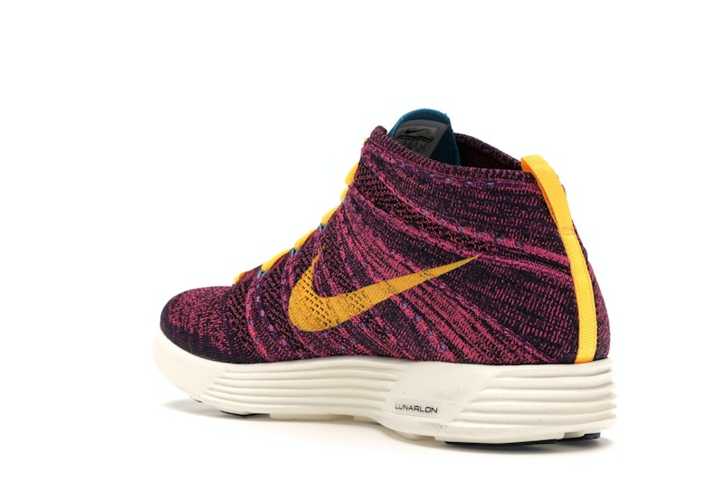 Nike Lunar Flyknit Chukka Grand Purple Laser Orange