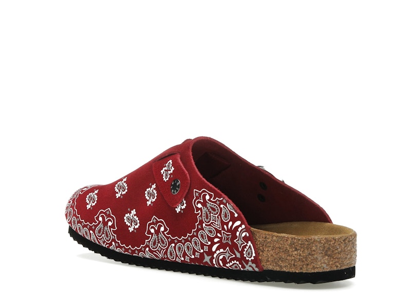 Bravest Studios Suede Paisley Clogs Burgundy