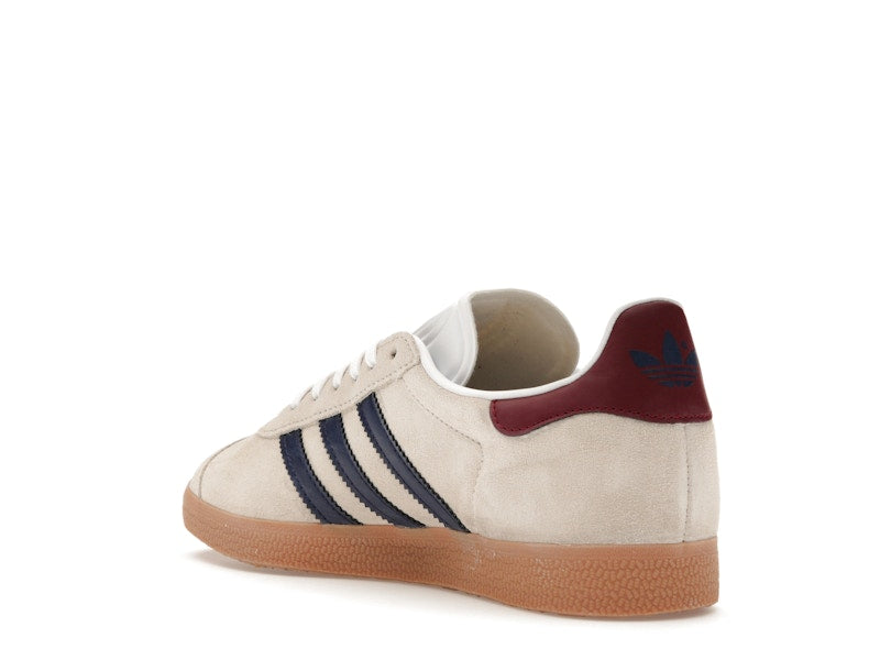 adidas Gazelle Beige Dark Blue Collegiate Burgundy