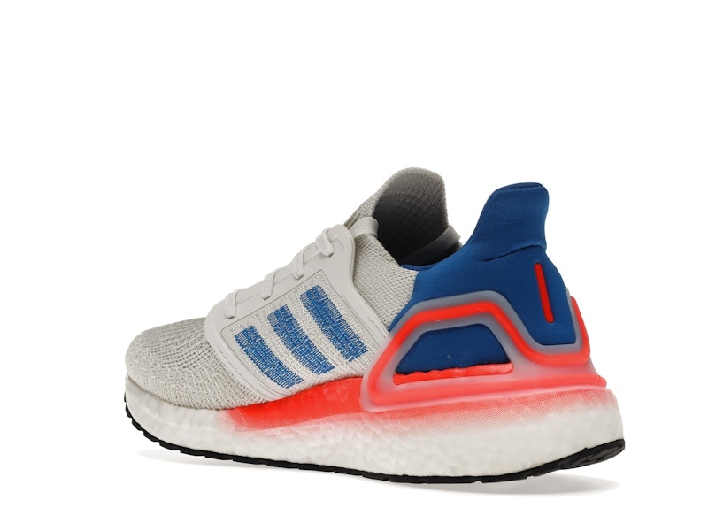 adidas Ultra Boost 20 White Glory Blue Solar Red