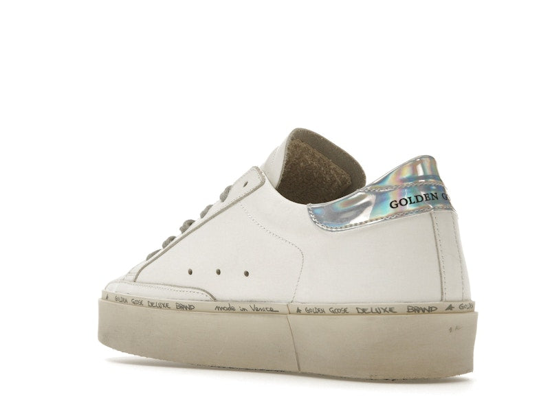 Golden Goose Hi Star White Glitter Star Mirror Heel (Women's)