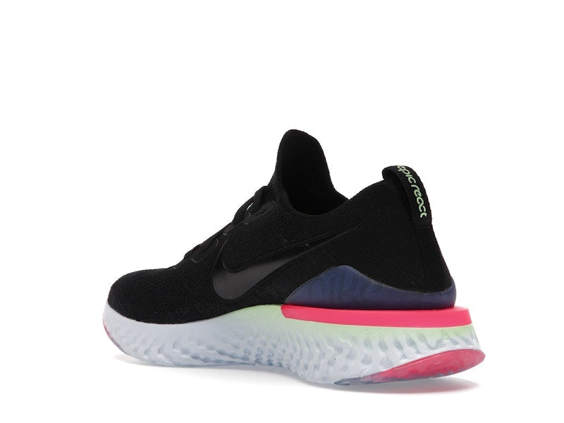 Nike Epic React Flyknit 2 Black Sapphire Hyper Pink