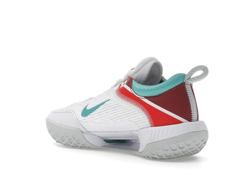 Nike Court Zoom NXT HC White Light Silver Habanero Red Washed Teal (Women's)