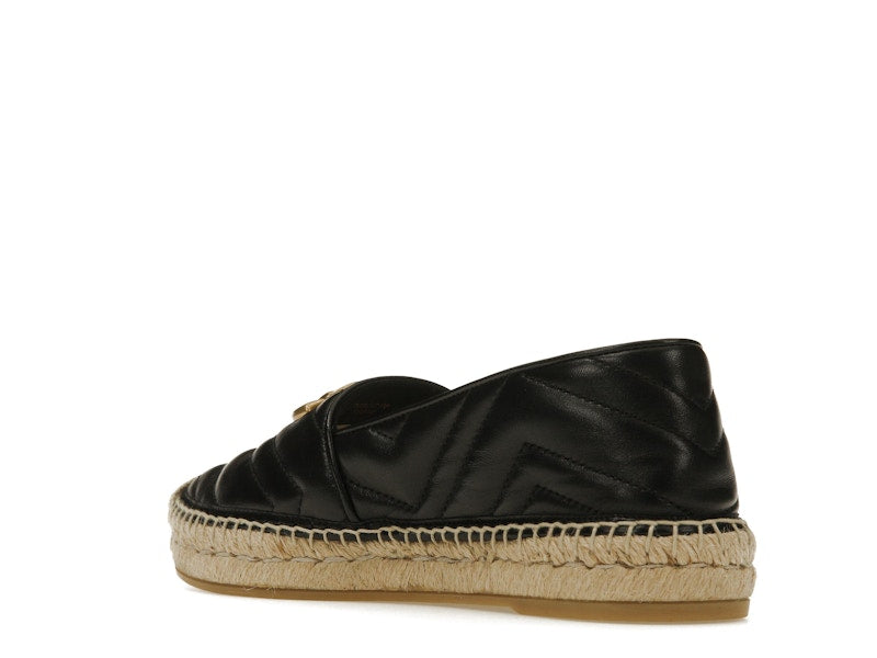 Gucci Double G Espadrille Black Leather