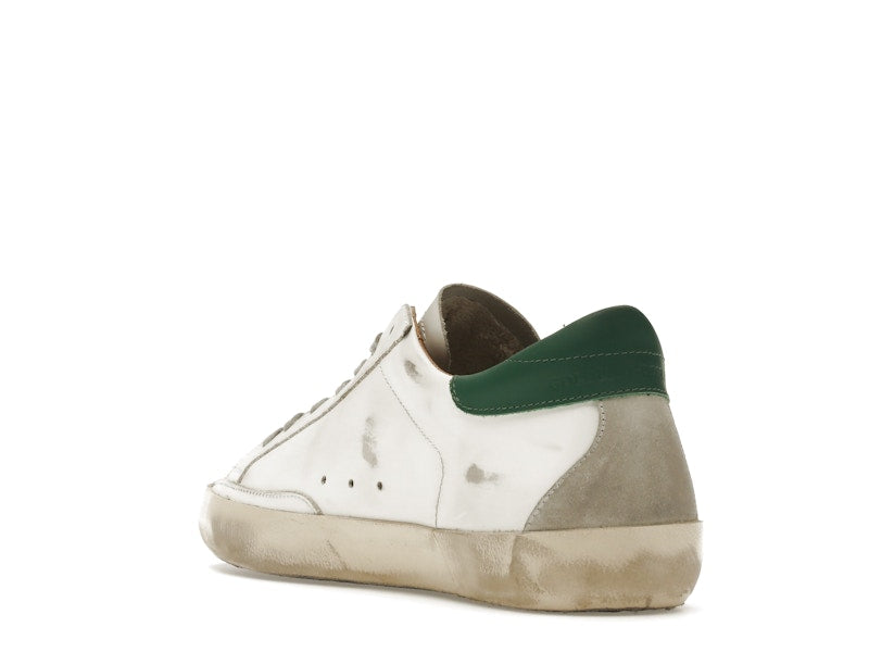 Golden Goose Super-Star White Green Grey Suede Patch