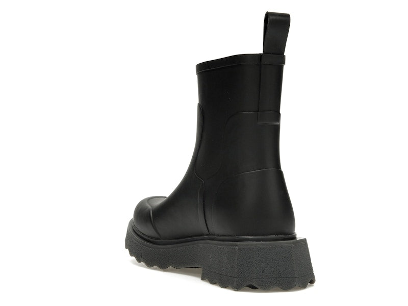 OFF-WHITE Rubber Rain Boot Black