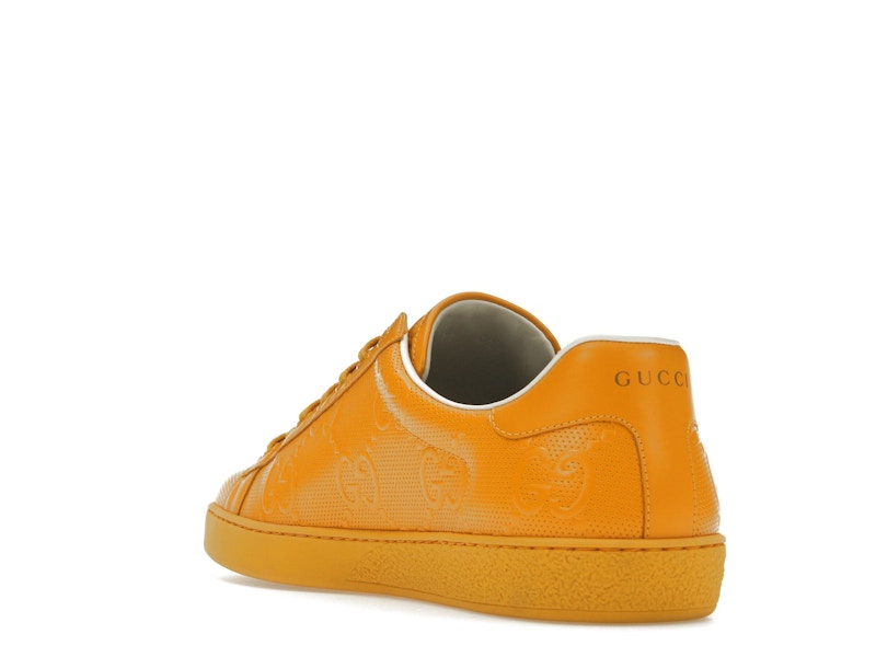 Gucci Ace GG Embossed Yellow