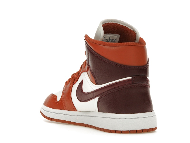 Jordan 1 Mid Dusty Peach Night Maroon (Women's)
