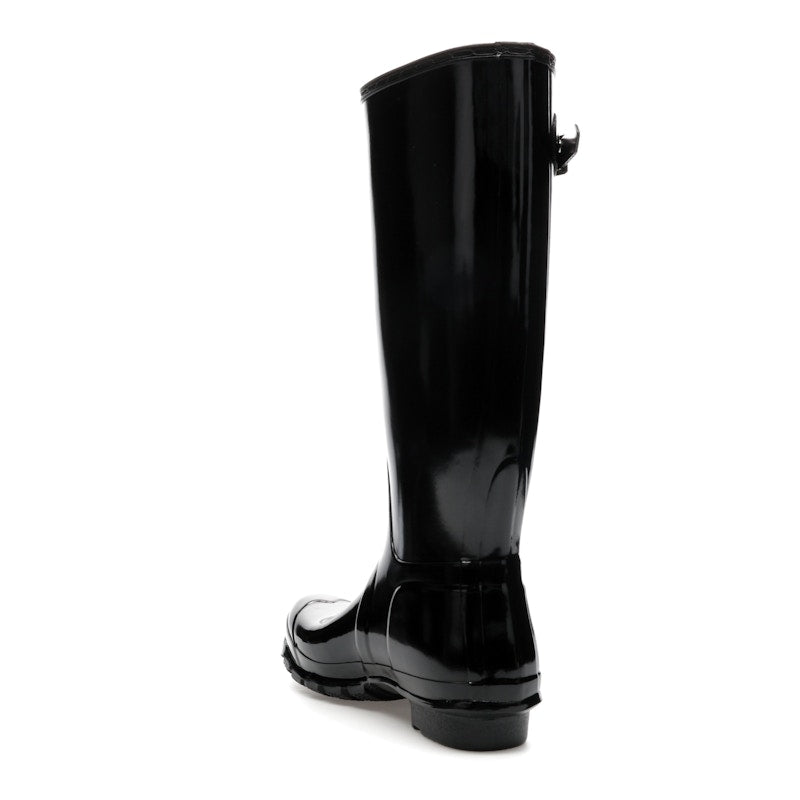 Hunter Original Tall Gloss Rain Boots Black (Women's)