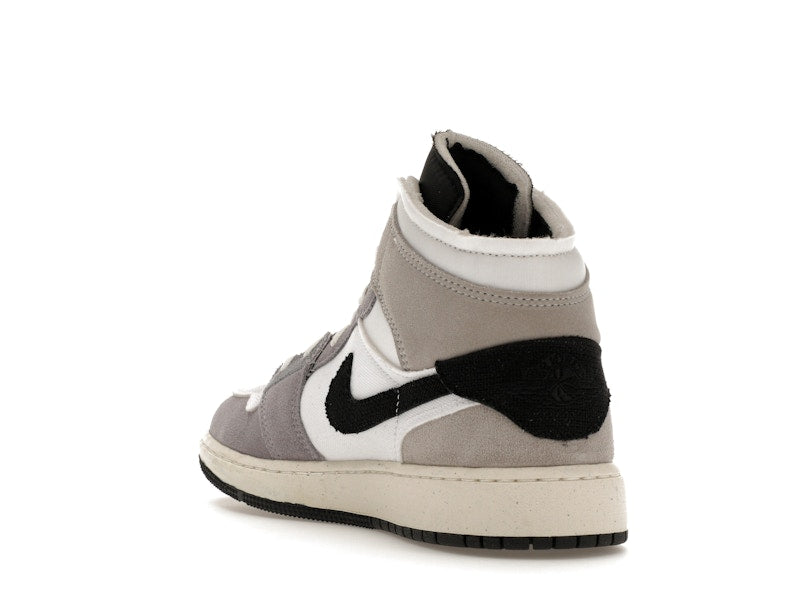 Jordan 1 Mid SE Craft White Cement Grey Black (GS)