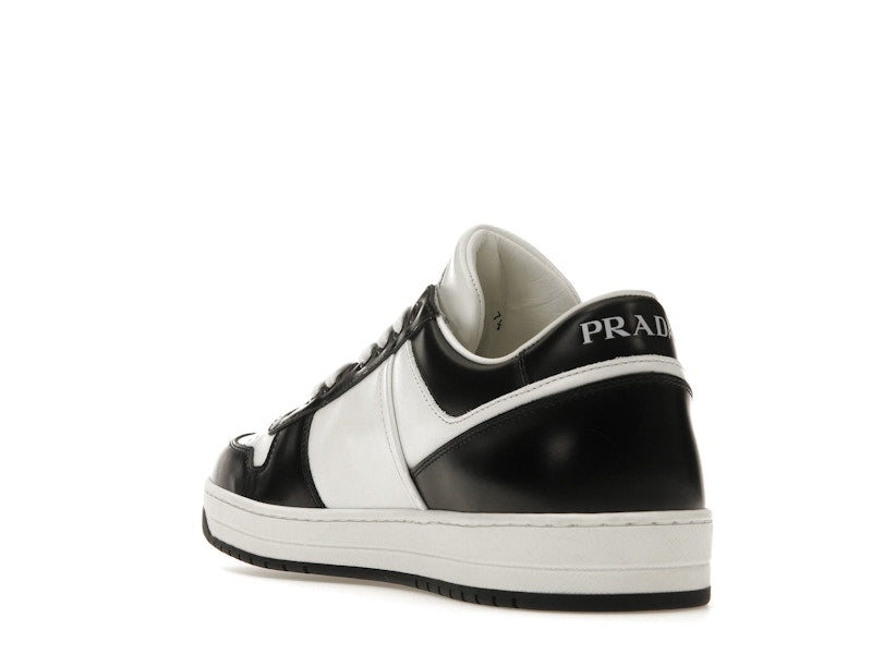 Prada Downtown Low Top Sneakers Leather White Black