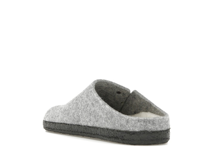 Birkenstock Zermatt Shearling Clog Wool Felt Light Gray