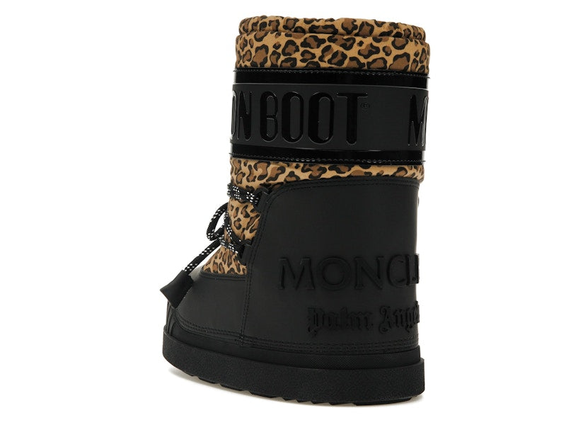 Moncler Shedir Snow Boots Palm Angels Black Leopard Print