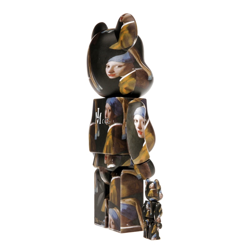 Bearbrick Johannes Vermeer (Girl with a Pearl Earring) 100% & 400% Set