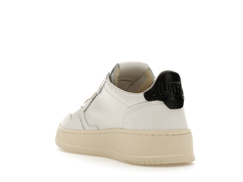 Autry Medalist Leather Low White Black Tab (Women's)