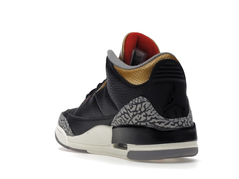 Jordan 3 Retro Black Cement Gold (Women's)