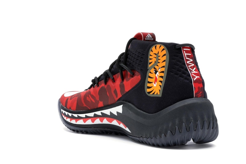 adidas Dame 4 A Bathing Ape Red