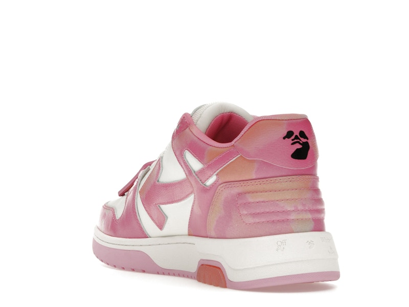 OFF-WHITE Out Of Office OOO "For Walking" Low Tops Pink Tie Dye
