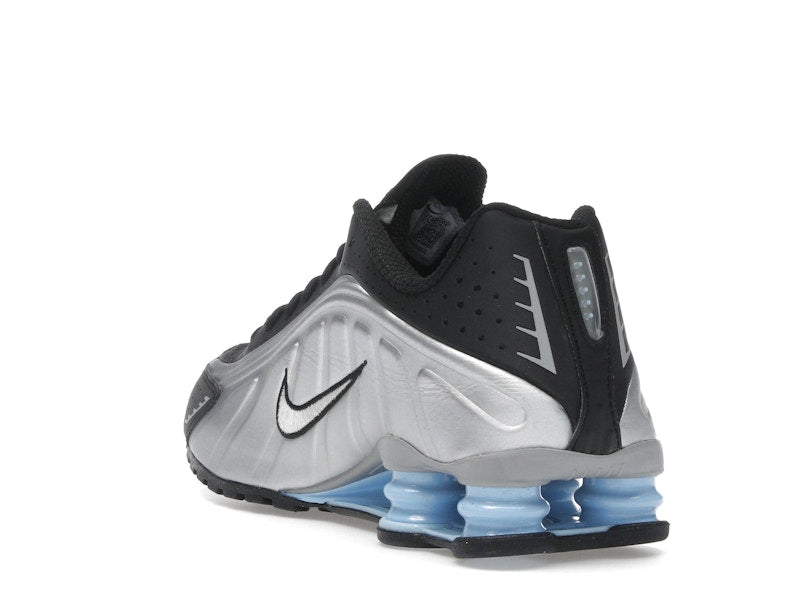 Nike Shox R4 Metallic Silver Black Psychic Blue