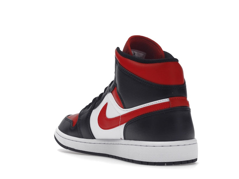 Jordan 1 Mid White Black Red (2022)