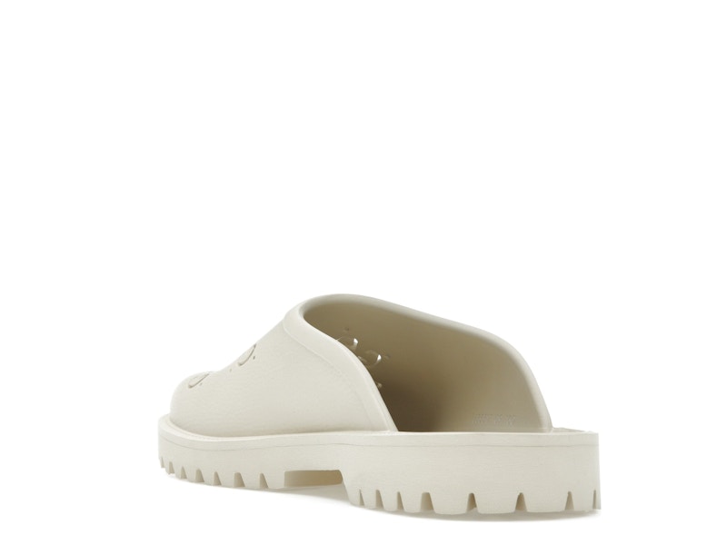 Gucci Slip-on Sandal Cut Out Monogram Mystic White