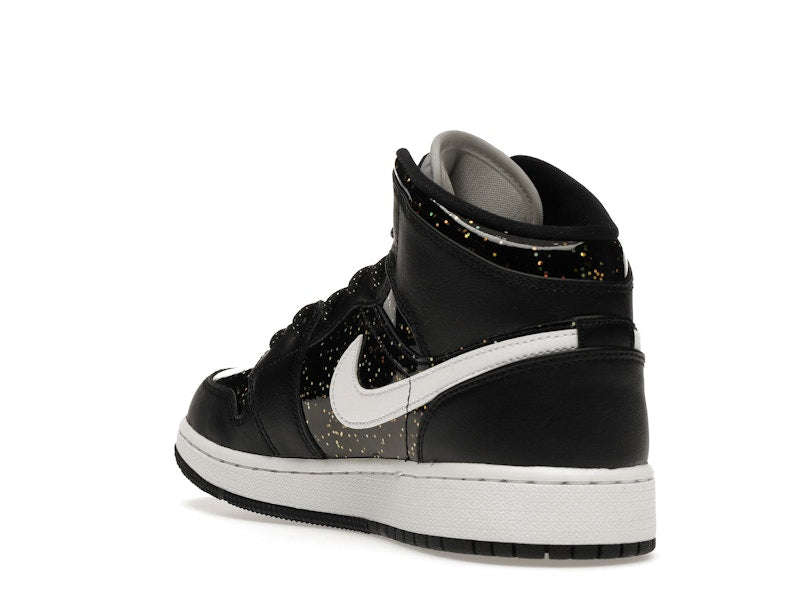Jordan 1 Mid Black Speckle (GS)