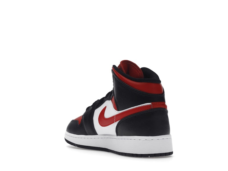 Air Jordan 1 Mid Black Fire Red (GS)