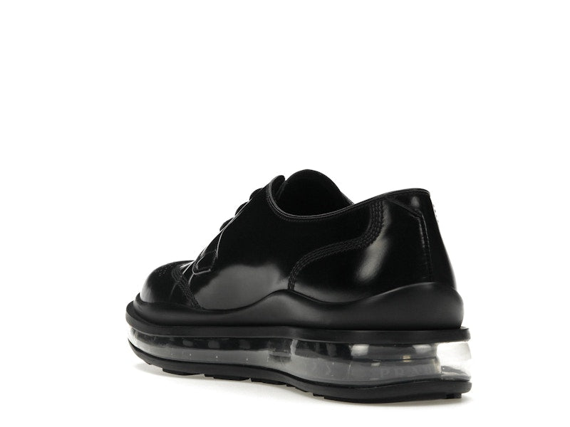 Prada Lace-Up Derby Black Brushed Leather