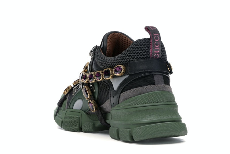 Gucci Flashtrek SEGA Green Removable Crystal