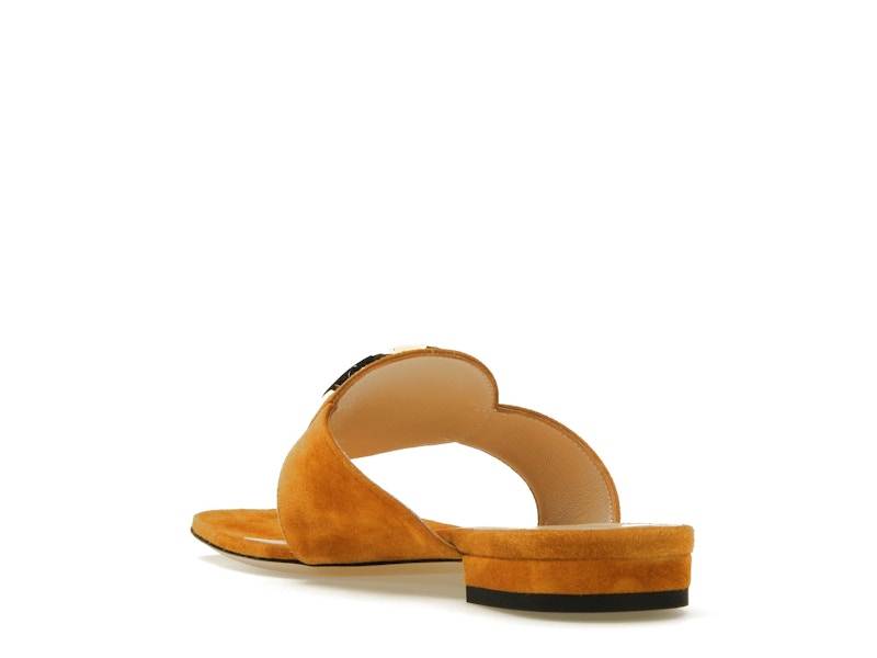 Gucci Blondie Thong Sandal Light Brown Suede