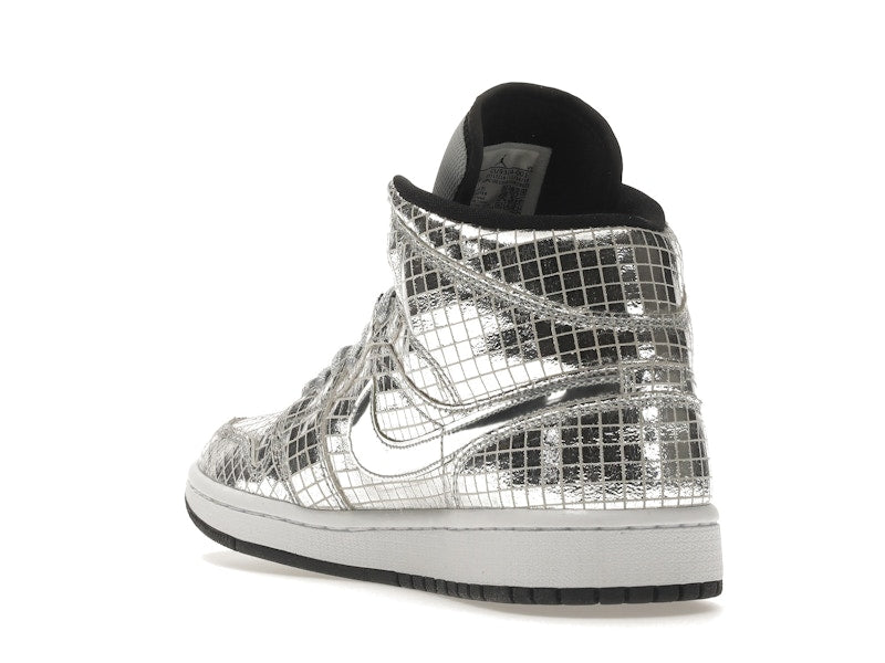 Jordan 1 Mid SE Disco Metallic Silver (Women's)